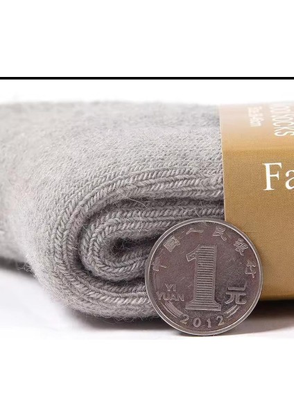 Gri, Füme, Taba, Acı Kahve 4 Lü Paket Yün Çorap modelleri