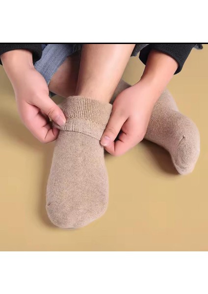 Gri, Füme, Taba, Acı Kahve 4 Lü Paket Yün Çorap