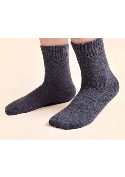 Gri, Füme, Taba, Acı Kahve 4 Lü Paket Yün Çorap