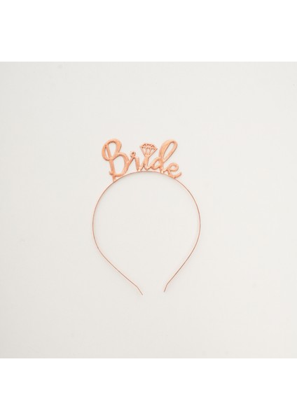 Bakır Bride Yazılı Taç| Bekarlığa Veda Tacı | Lüks Premium Bride Taç