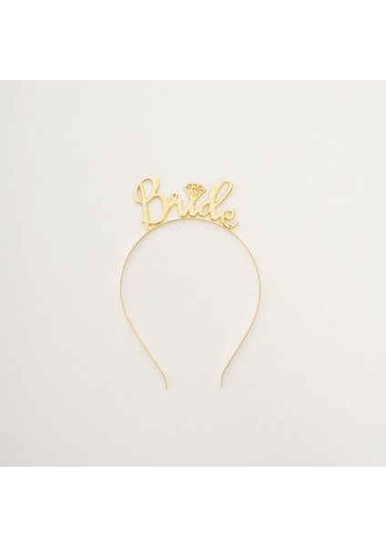Gold Bride Yazılı Taç| Bekarlığa Veda Tacı | Lüks Premium Bride Taç