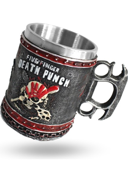 Büro Ev Ofis Hediyesi Için Death Punch Figürlü Çelik Kupa Bardak