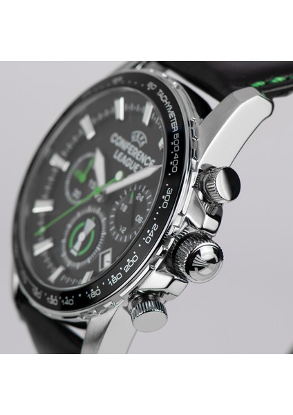 JL.ECL-102A Uefa Conference Quartz Deri Siyah 42 mm Erkek Kol Saati fırsatları