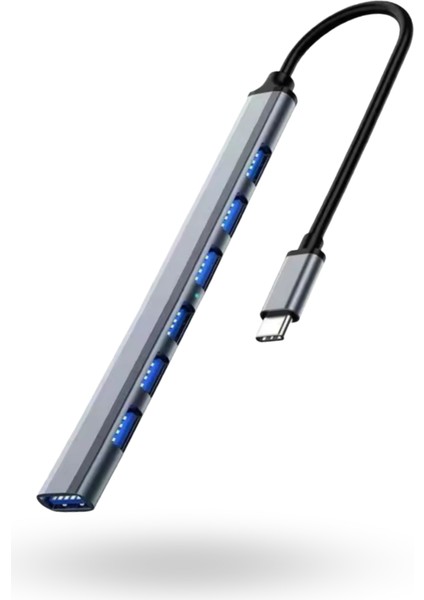 Büro Ev Ofis Cihazları Için Usbc-7port Metal Connectör
