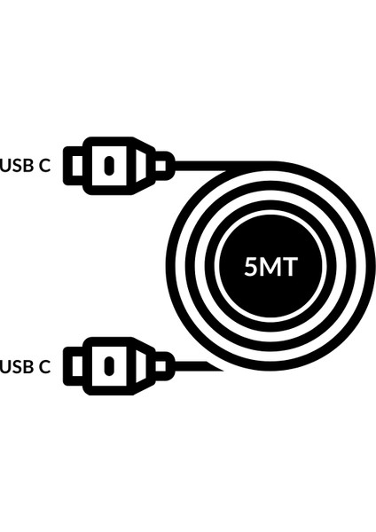 Büro Ev Ofis Cihazları Için 5mt 100W Usb-Usbc Güç Data Aktarım Kablosu fiyatları