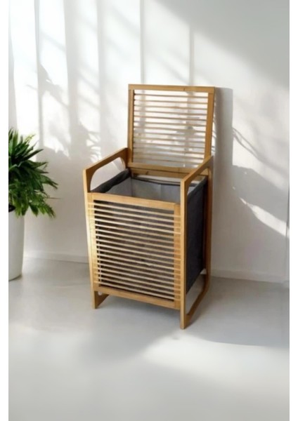 Büro Ev Ofis Dekoru Için 40X35X60CM Ahşap Bambu Kirli Çamaşır Sepeti fiyatları
