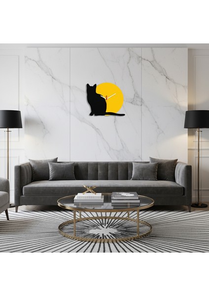 Sun& Cat Modern Duvar Saati | Tamamen Sessiz Mekanizmalı Özel Tasarım Quartz Saat fırsatları