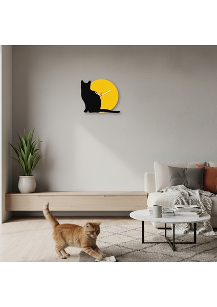 Sun& Cat Modern Duvar Saati | Tamamen Sessiz Mekanizmalı Özel Tasarım Quartz Saat indirimleri