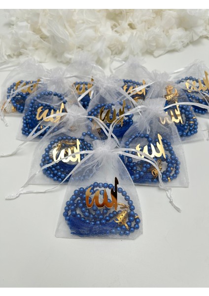 Hediyelik Lafızlı Kesede Inci Tesbih ( 10 Adet ) ( Mevlid - Hac - Umre -Bohça) fiyatları