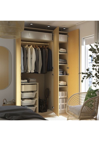 Pax Gardırop, Gri-Bej-Meşe Kaplama, 150X60X236 cm modelleri