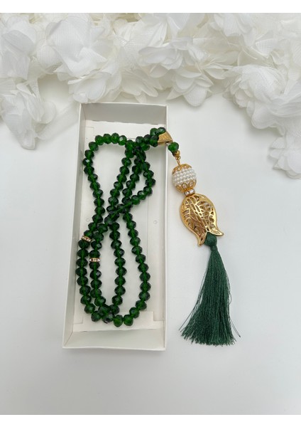 Çeyizlik Hediyelik Kutulu Kristal Tesbih ( Hac - Umre - Mevlid - Bohça )