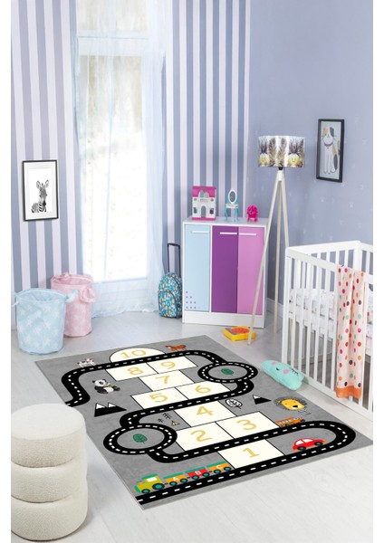 Oyun Halısı Makinede Yıkanabilir Kaymaz Taban Leke Tutmaz Antilerjen Çocuk Odası Halısı