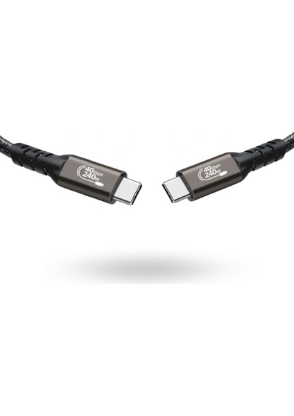 Büro Ev Ofis Cihazları Için 1.5mt 240W 60HZ 40GB 8k Usb4 Kablo