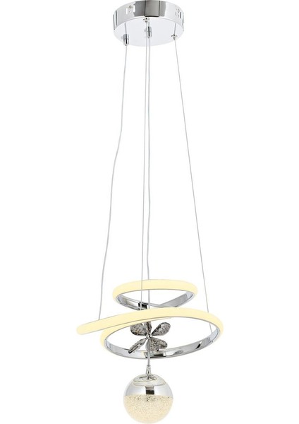 Mila Tekli Sarkıt Avize Krom