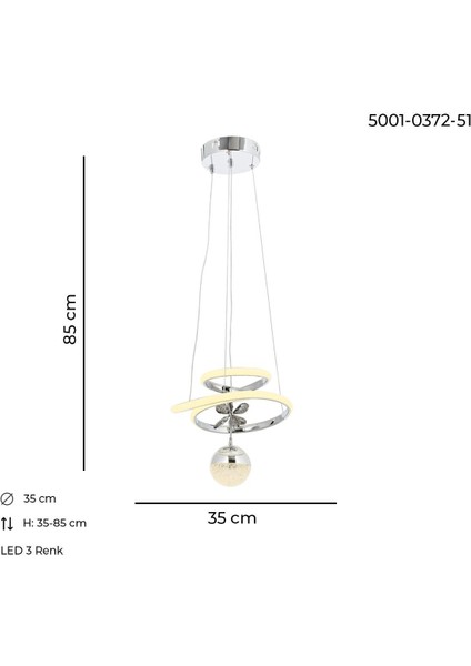 Mila Tekli Sarkıt Avize Krom fiyatları