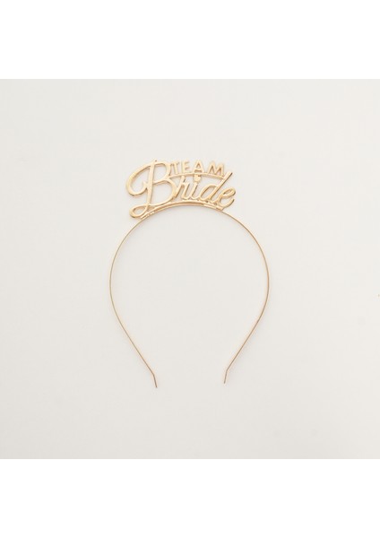 Gold Team Bride Yazılı Taç| Bekarlığa Veda Tacı | Lüks Premium Bride Taç
