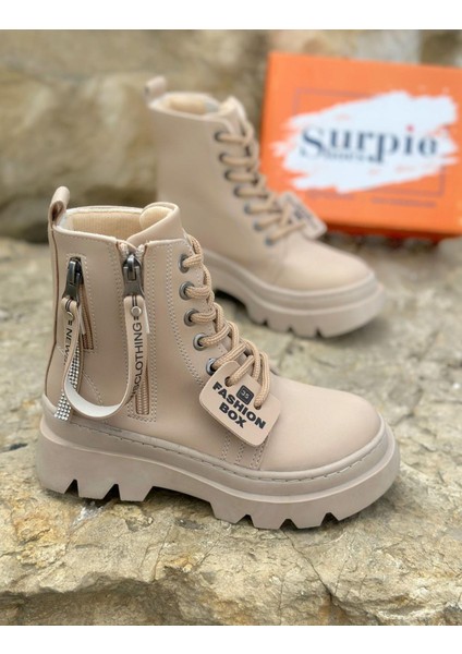 Çocuk Bot Sıcak Astar Esnek Yüksek Taban Cırtlı Bağlama ile Rahat Kullanım