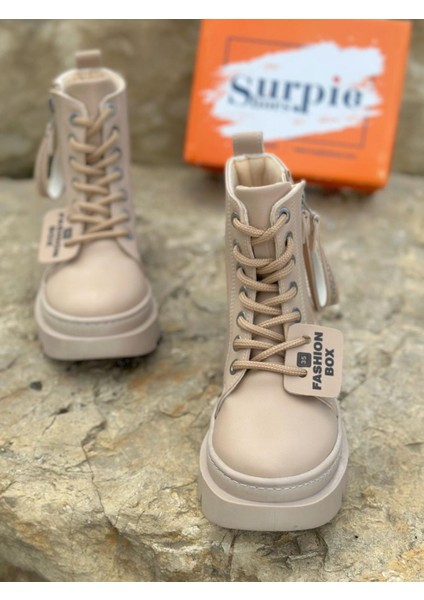 Çocuk Bot Sıcak Astar Esnek Yüksek Taban Cırtlı Bağlama ile Rahat Kullanım modelleri