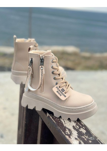 Çocuk Bot Sıcak Astar Esnek Yüksek Taban Cırtlı Bağlama ile Rahat Kullanım