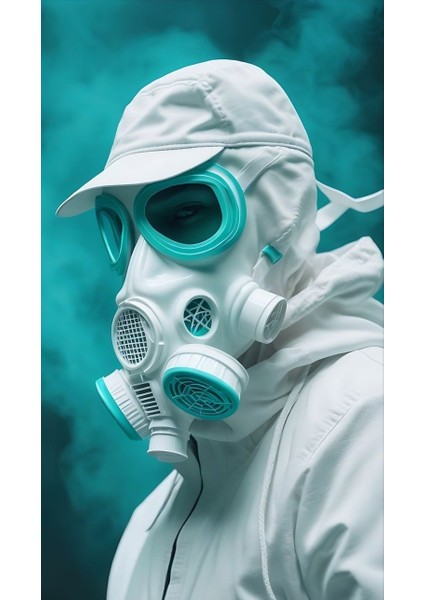 Gaz Maskeli Adam Ev Duvar Salon Güzellik Salonu Ofis Dükkan Dekarasyon Kanvas Tablo fiyatları