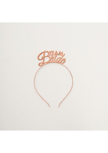 Bakır Team Bride Yazılı Taç| Bekarlığa Veda Tacı | Lüks Premium Bride Taç
