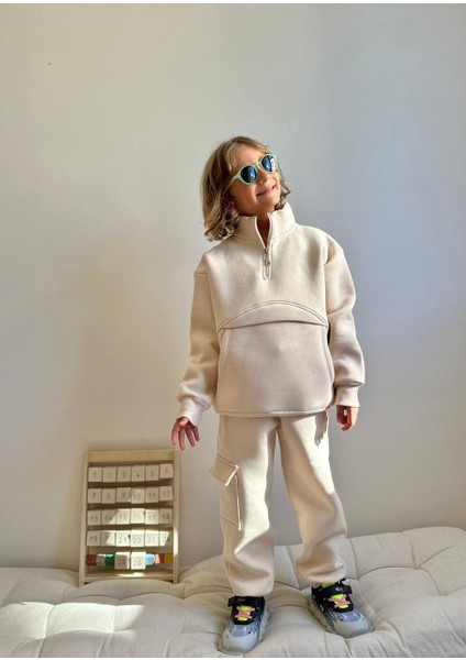 Erkek Çocuk Kanguru Cepli Sweatshirtli Kışlık Takım indirimleri