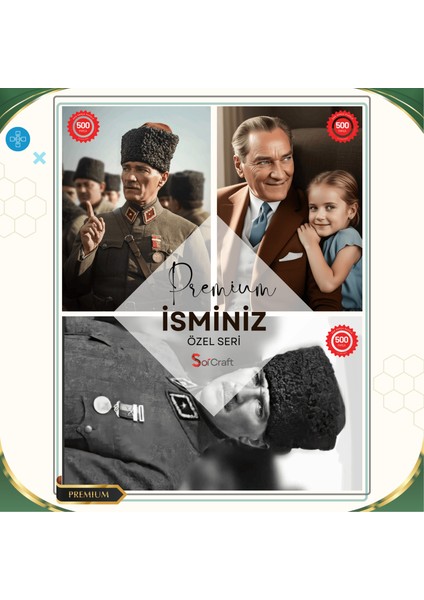 Koleksiyon Puzzle Seri Atatürk 3 Lü Set modelleri