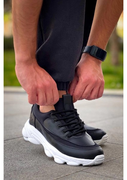 ZR-707 Yüksek Taban Bağcıklı Günlük Erkek Sneaker Siyah fırsatları