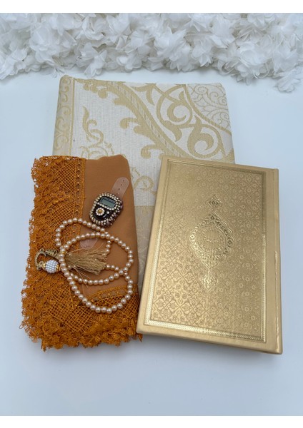 5 Parça 16X24 Kuran-I Kerimli Hediyelik Kutulu Gelin Damat Bohça Seti ( Umre Hac Hediyesi ) fiyatları