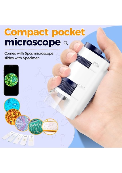 Bebang 135X Mini Laboratuvar Çocuk Mikroskobu Ledli fırsatları