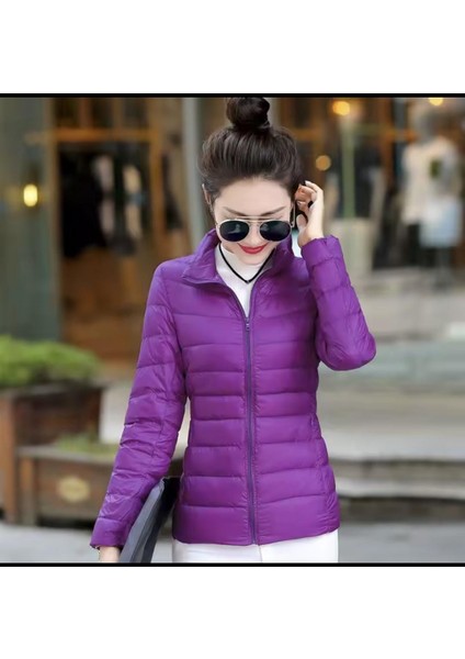 Ekstra Hafif Katlanıp Kendi Kesesine Konan Dolgulu Mont, Ultra Hafif ve Ince, Tüy Dolgulu Kadın Ceket, Iki Yanda Fermuarlı Gizli Cep fiyatları