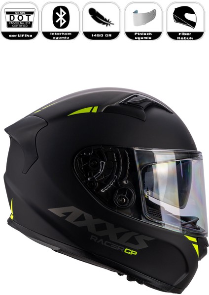 Gp Racer Sv Fiber Kapalı Kask