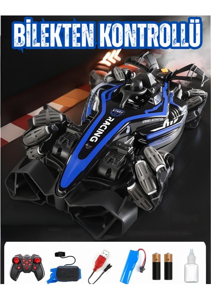 Oyuncak Uzaktan ve Bilekten Kumandalı Full Fonksiyon Hareket Eden Buhar Atan Formula 1 Araba Yarış ve Akrobat Araba modelleri