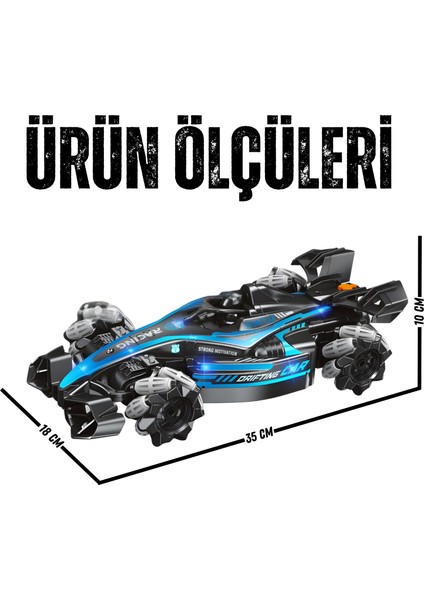Oyuncak Uzaktan ve Bilekten Kumandalı Full Fonksiyon Hareket Eden Buhar Atan Formula 1 Araba Yarış ve Akrobat Araba indirimleri
