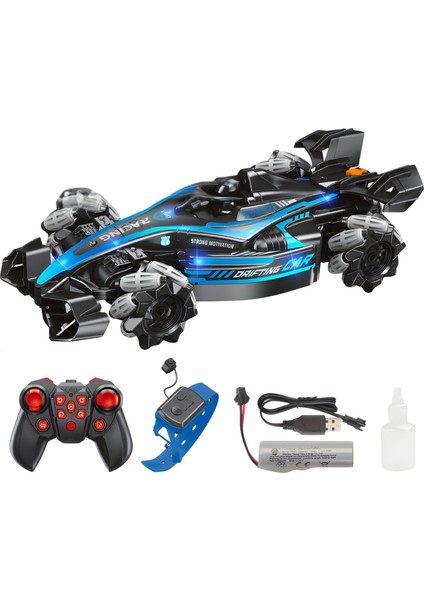 Oyuncak Uzaktan ve Bilekten Kumandalı Full Fonksiyon Hareket Eden Buhar Atan Formula 1 Araba Yarış ve Akrobat Araba