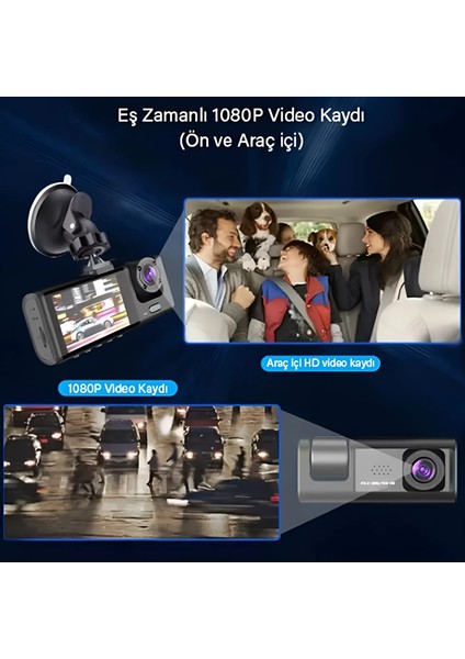 Wifi Özellikli 1080P Full Hd 1296P Araç Kamerası Araç Içi Kamera Video ve Fotoğraf Kaydedici modelleri