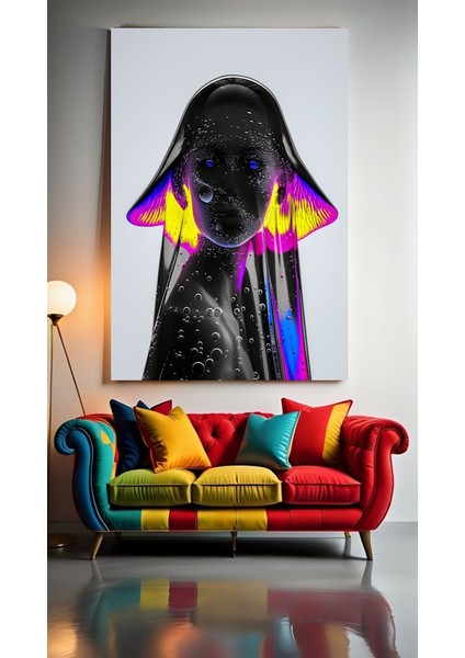 Güzel Kadın Görseli V1 Ev Duvar Salon Güzellik Salonu Ofis Dükkan Dekarasyon Kanvas Tablo