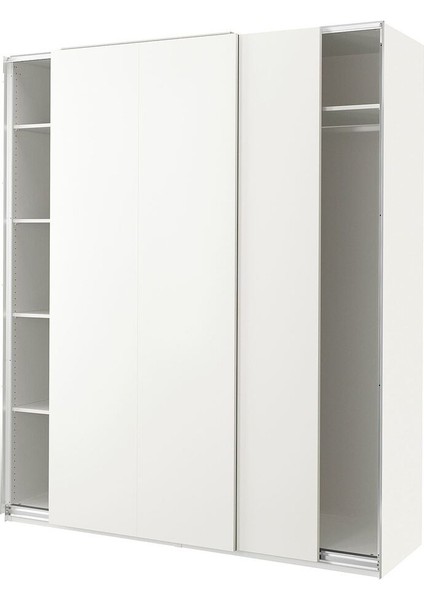 Pax Sürgü Kapaklı Gardırop, Beyaz, 200X66X236 cm