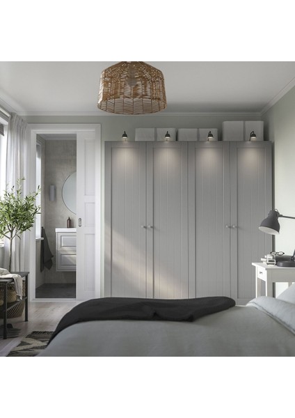 Pax Gardırop, Beyaz-Gri, 200X60X201 cm fiyatları