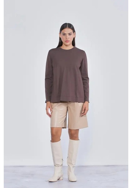 Basic Tunik Ön Kısa Arka Uzun Tunik - 902 Siyah