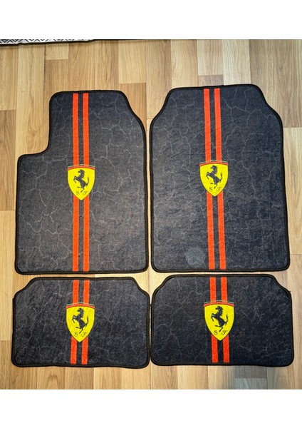Ferrari Desenli Araba Paspası – 4’lü Set fiyatları