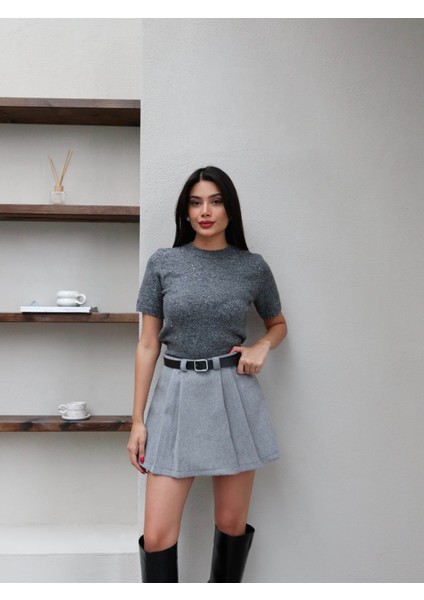 Kemerli Kısa Kaşe Şort Etek fiyatları