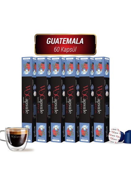 apsule No:4 Guatemala Nespresso Uyumlu Kapsül Kahve 60'lı Avantaj Paketi
