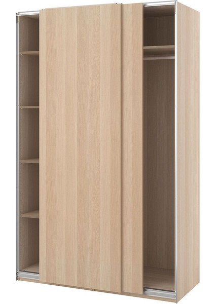 Pax Sürgü Kapaklı Gardırop, Ağartılmış Meşe Görünümlü, 150X66X236 cm
