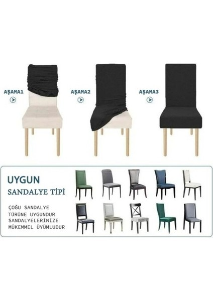 Jakarli Sandalye Örtüsü Çubuk Desen Yüksek Esnekli Sandalye Kılıfı (1 Adet) fırsatları