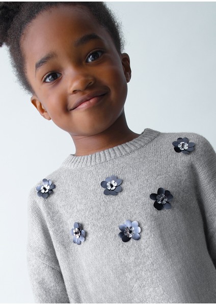 4-10 Yaş Arası Örme Elbise Set - Gri fiyatları