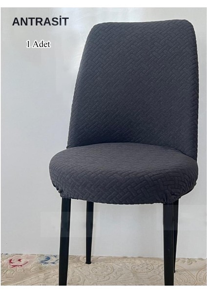 Tuğla Desen Oval Sandalye Kılıfı Likralı Esnek Yıkanabilir Lastikli Sandalye Örtüsü (1 Adet)