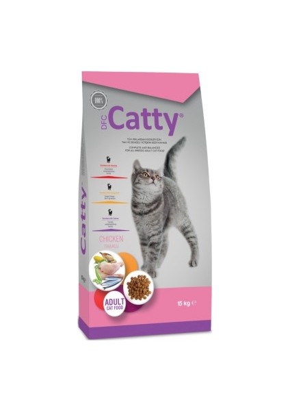 Tavuklu Yetişkin Kedi Maması - 15 kg | Tüm Irklar Için Tam Dengeli Beslenme ve Lezzetli Formül