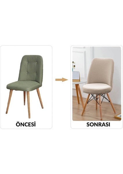 Yıkanabilir Streç Lastikli Likralı Oval Sandalye Kılıfı - Yuvarlak Sandalye Örtüsü 1 Adet indirimleri