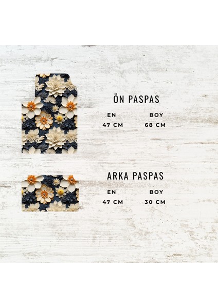 Çiçek Desenli Araba Paspası – 4’lü Set fırsatları